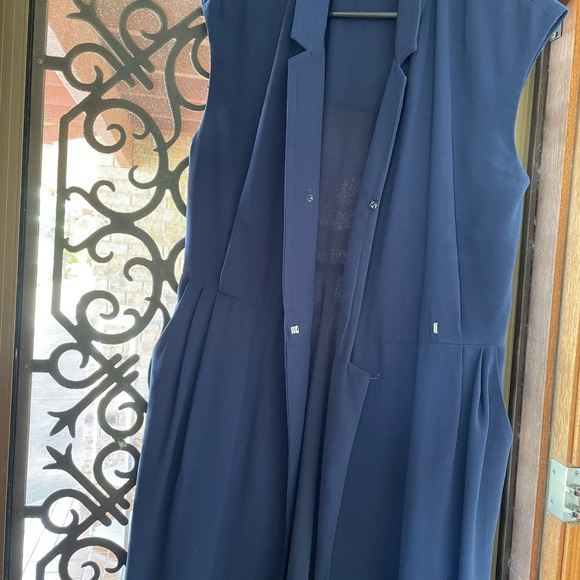 Zara navy wrap dress - Picture 4 of 4